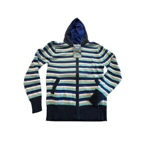 HB Cali Sweater Hoodie Men's  Size Medium Striped Long Sleeve Brand New With Tag